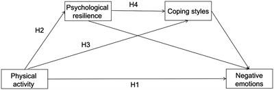 Effects of physical activity on depression, anxiety, and stress in college students: the chain-based mediating role of psychological resilience and coping styles